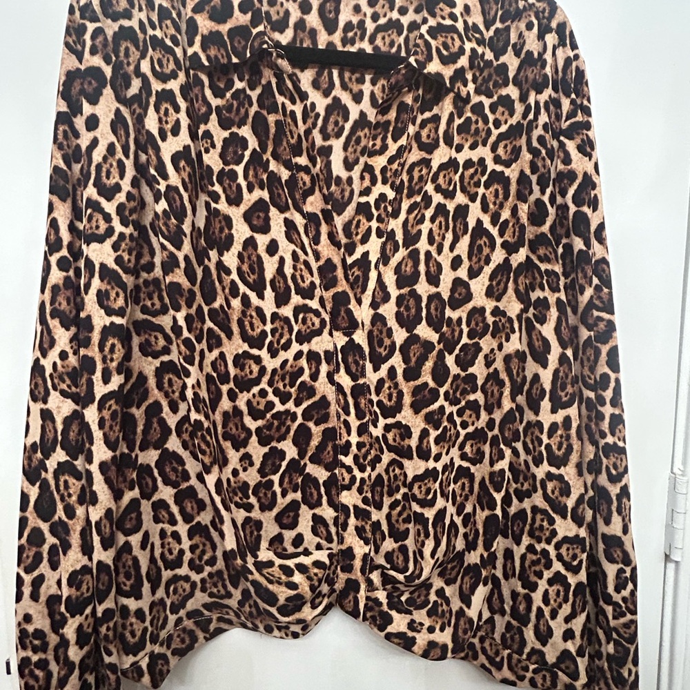 Leopard Print Women's Blouse